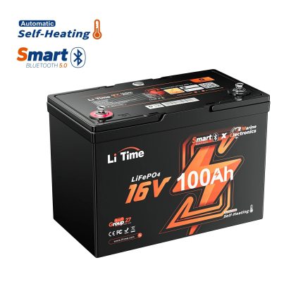 16V 100Ah Fish Finder Lithium Battery with Bluetooth, Self-heating